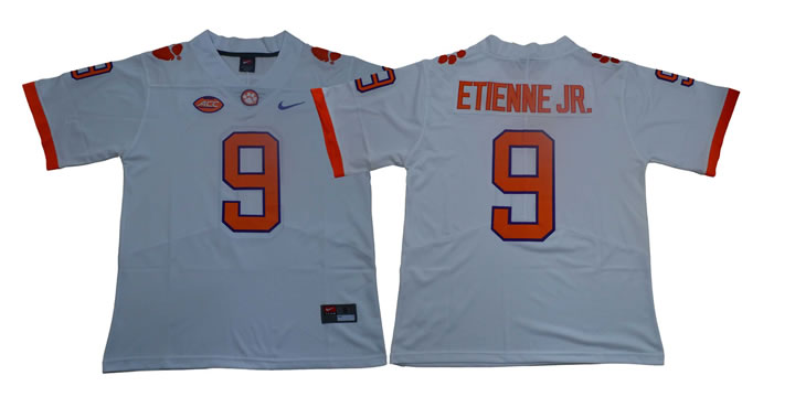 Clemson Tigers 9 Travis Etienne Jr. White Nike College Football Jersey,We sell and wholesale Clemson Tigers 9 Travis Etienne Jr. White Nike College Football Jersey on line form chian!